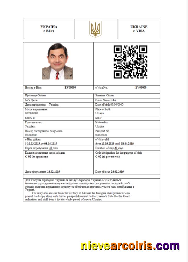 Ukraine e-visa